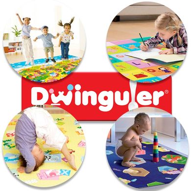 Развивающий коврик Dwinguler Dino Adventure (1900х1300), 25620, Разноцветный