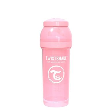 Пляшечка антиколікова 260 мл Twistshake Світло-рожева