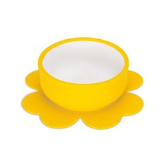 Тарелка силиконовая глубокая – желтая (6+ мес)