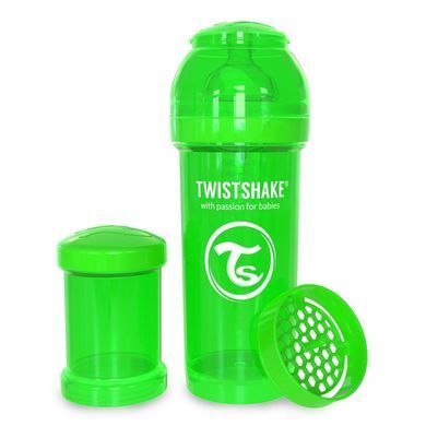 Пляшечка антиколікова 260 мл Twistshake Зелена