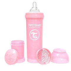 Пляшечка антиколіковая Twistshake 330 мл Світло-рожева